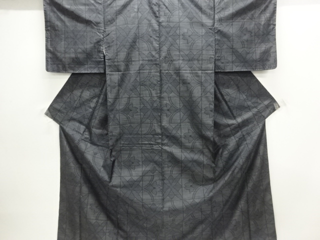 JAPANESE KIMONO / DORO OSHIMA TSUMUGI / WOVEN FLOWER